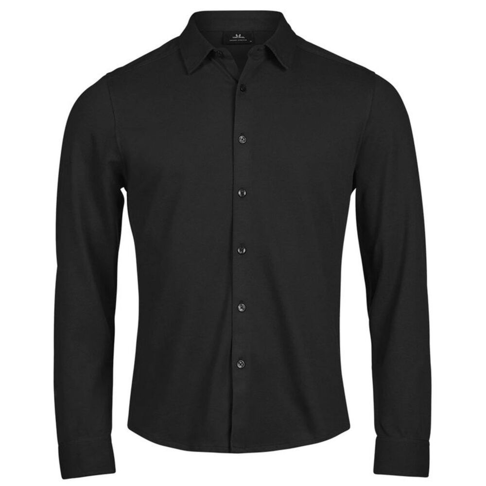 Tee Jays Mens Luxury Stretch Shirt / Black